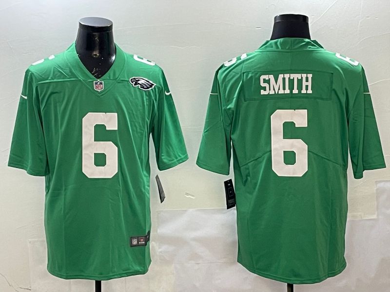 Men Philadelphia Eagles 6 Smith Green 2025 Nike Limited NFL Jersey style 5